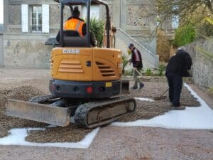 dalles graviers en nid d’abeilles pour stabilisation de graviers