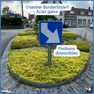 volige en acier BorderStyle® Acier finition galvanisée 